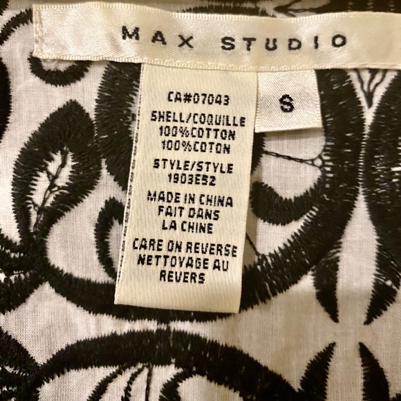 Max Studio Floral Cotton Embroidered Dress S - Picture 4 of 8